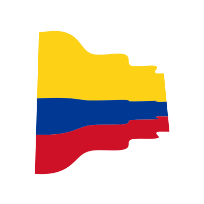 Waving flag of Colombia clipart