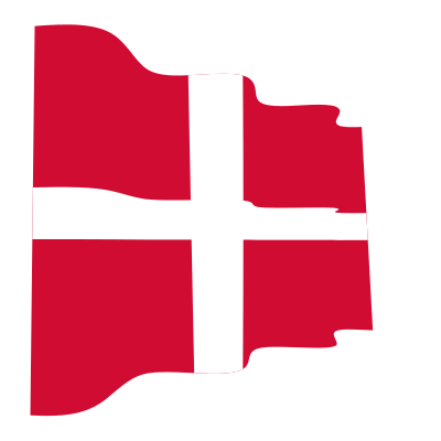Waving flag of Denmark clipart