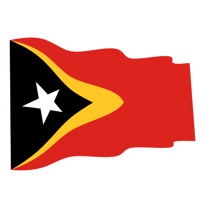Waving flag of East Timor clipart
