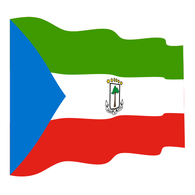 Waving flag of Equatorial Guinea clipart