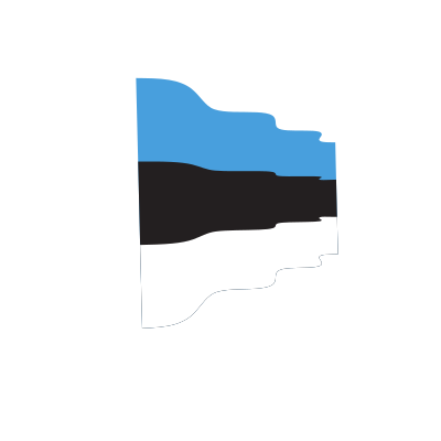 Waving flag of Estonia clipart