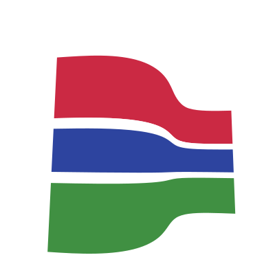 Waving flag of Gambia clipart
