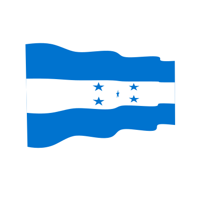 Waving flag of Honduras clipart