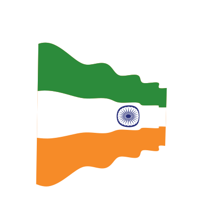 Waving flag of India clipart