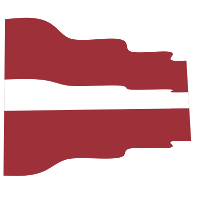 Waving flag of Latvia clipart