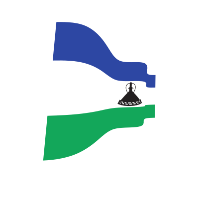 Waving flag of Lesotho clipart