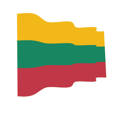 Waving flag of Lithuania clipart