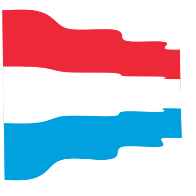 Waving flag of Luxembourg clipart