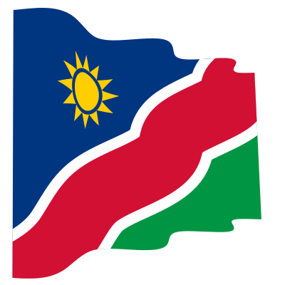 Waving flag of Namibia clipart