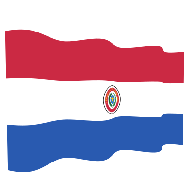 Waving flag of Paraguay clipart