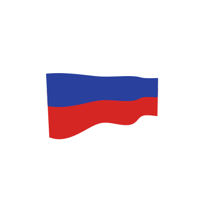 Waving flag of Russia clipart