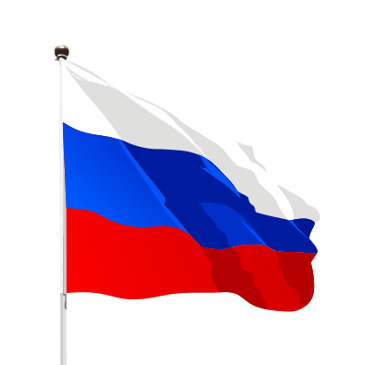 Waving Flag of Russia clipart