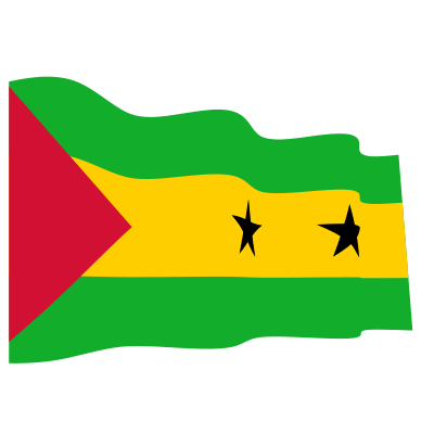 Waving flag of Sao Tome and Principe clipart