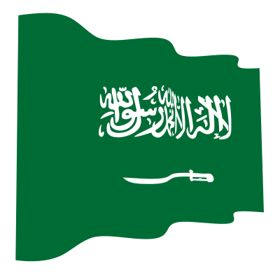 Waving flag of Saudi Arabia clipart
