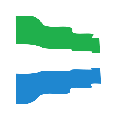 Waving flag of Sierra Leone clipart