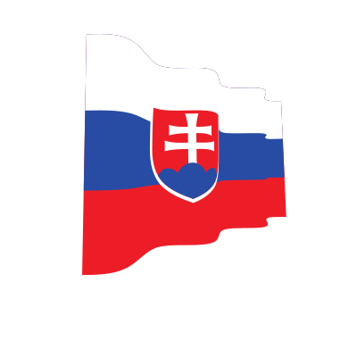 Waving flag of Slovakia clipart