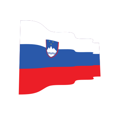 Waving flag of Slovenia clipart