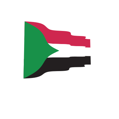 Waving flag of Sudan clipart