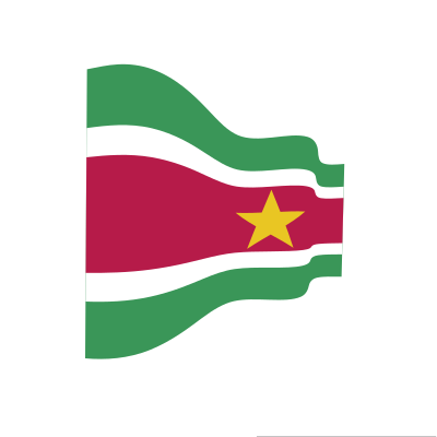Waving flag of Suriname clipart
