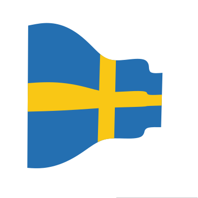 Waving flag of Sweden clipart