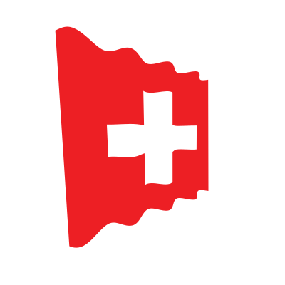 Waving flag of Switzerland clipart