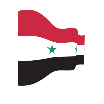Waving flag of Syria clipart