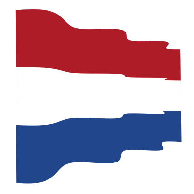 Waving flag of the Netherlands clipart