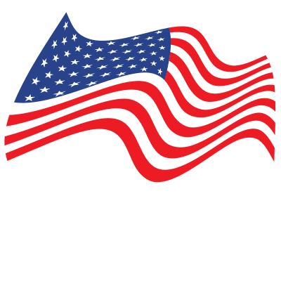 Waving flag of the United States of America clipart
