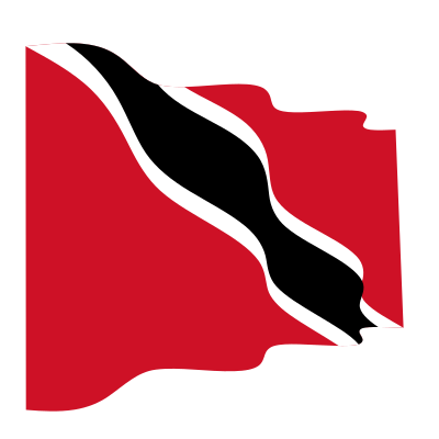 Waving flag of Trinidad and Tobago clipart