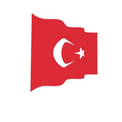 Waving flag of Turkey clipart