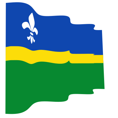 Waving Flevoland flag clipart