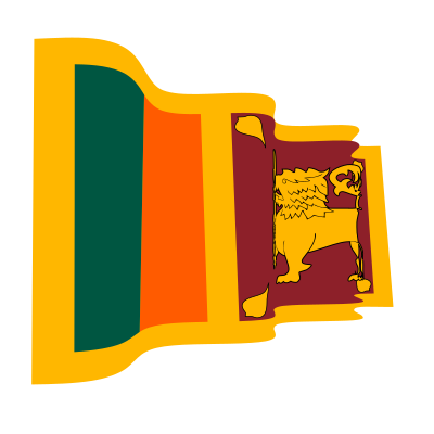 Waving national flag of Sri Lanka clipart