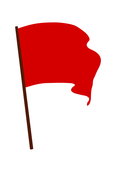 Waving Red Flag clipart