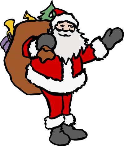 Waving Santa clipart
