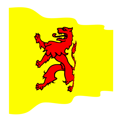 Waving South Holland flag clipart