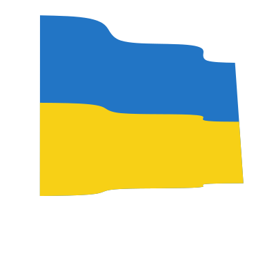 Waving Ukrainian flag clipart