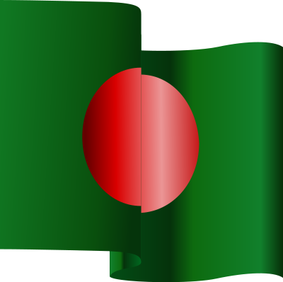 Wavy Bangladesh Flag clipart