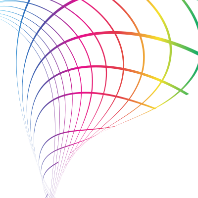 Wavy coloured lines on white background clipart