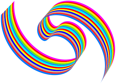 Wavy Rainbow Ribbon clipart