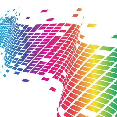 Wavy tiled pattern rainbow colour clipart