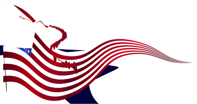 Wavy USA Flag Banner 2 Variation 2 clipart