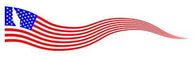 Wavy USA Flag Banner clipart