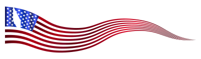 Wavy USA Flag Banner Variation 2 clipart