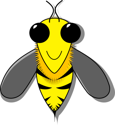 Wax Wild Bee2 clipart