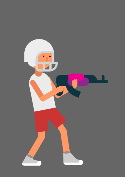 Weapon boy clipart