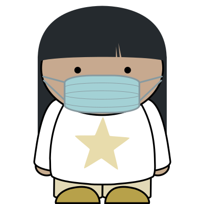 Wearing a mask clipart