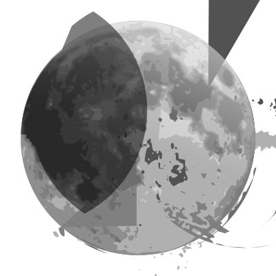 Weather icon - half moon clipart