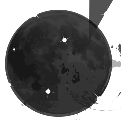 Weather icon - new moon clipart