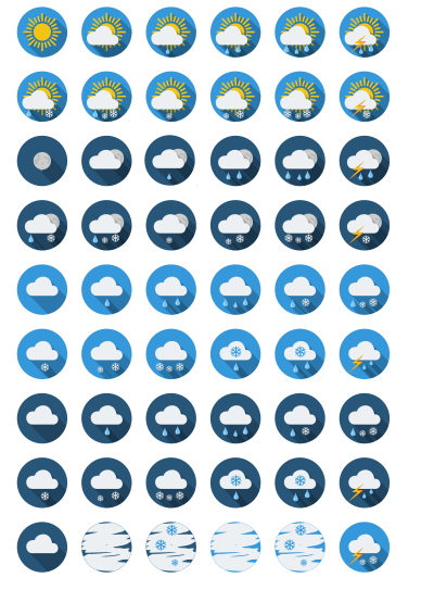 Weather-round-icons clipart