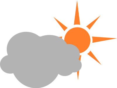 Weather symbol semicloudy day clipart